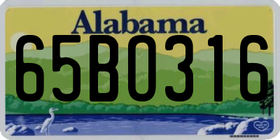 AL license plate 65BO316