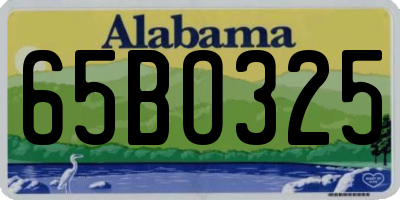 AL license plate 65BO325
