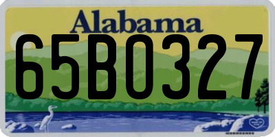 AL license plate 65BO327