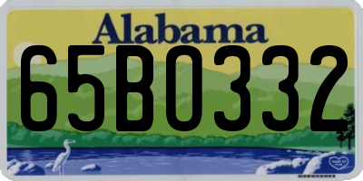 AL license plate 65BO332