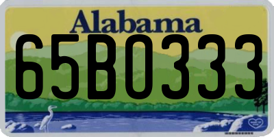 AL license plate 65BO333
