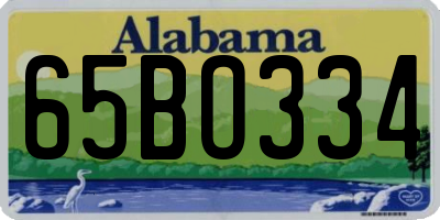 AL license plate 65BO334