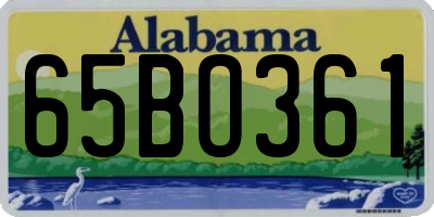 AL license plate 65BO361