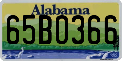 AL license plate 65BO366