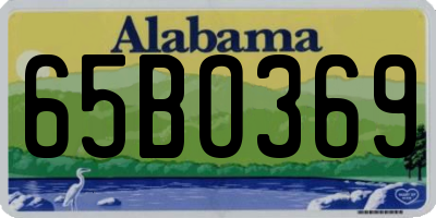 AL license plate 65BO369