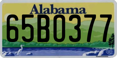 AL license plate 65BO377