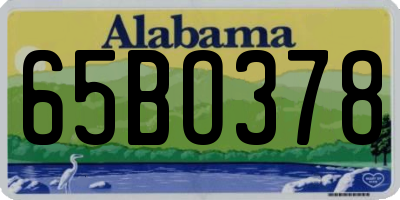 AL license plate 65BO378