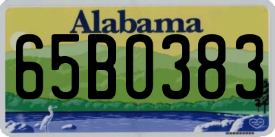 AL license plate 65BO383