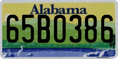AL license plate 65BO386