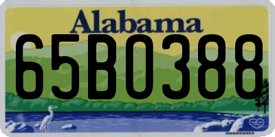 AL license plate 65BO388