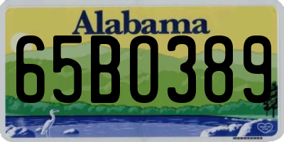 AL license plate 65BO389