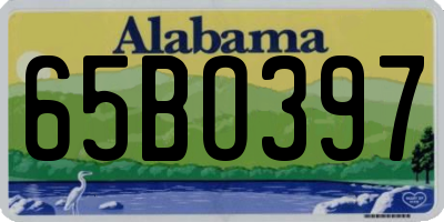 AL license plate 65BO397