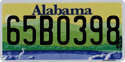 AL license plate 65BO398