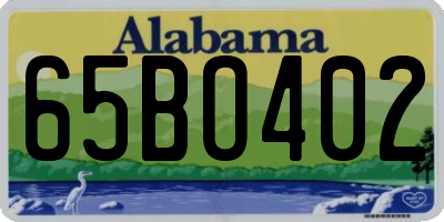 AL license plate 65BO402