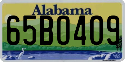 AL license plate 65BO409