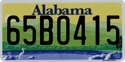 AL license plate 65BO415