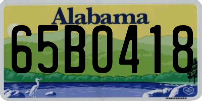AL license plate 65BO418