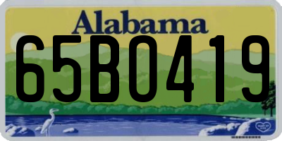 AL license plate 65BO419