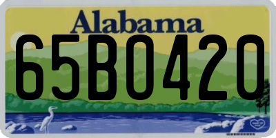 AL license plate 65BO420