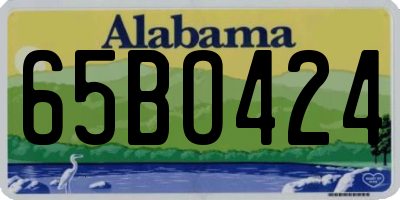 AL license plate 65BO424