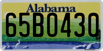 AL license plate 65BO430