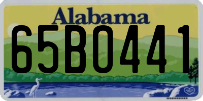 AL license plate 65BO441