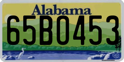 AL license plate 65BO453