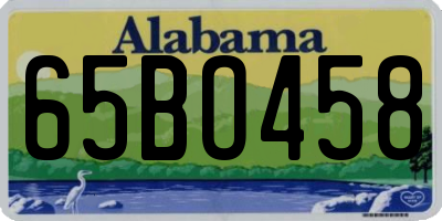 AL license plate 65BO458