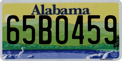 AL license plate 65BO459