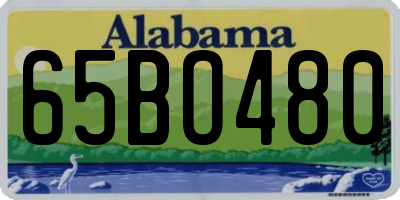 AL license plate 65BO480