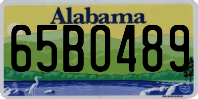 AL license plate 65BO489