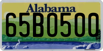 AL license plate 65BO500