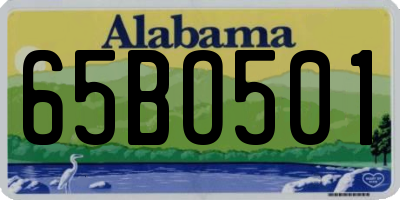 AL license plate 65BO501