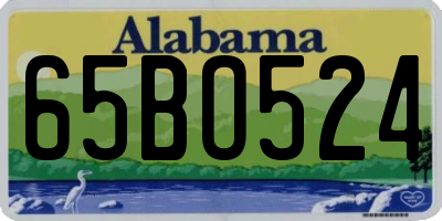 AL license plate 65BO524