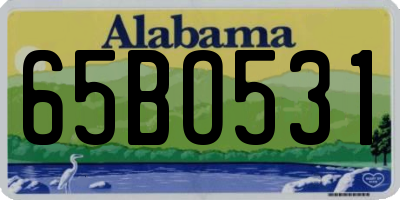 AL license plate 65BO531