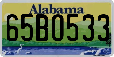 AL license plate 65BO533
