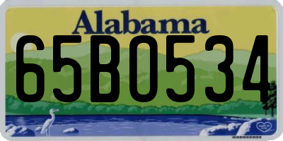 AL license plate 65BO534