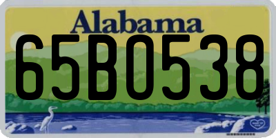 AL license plate 65BO538