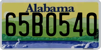 AL license plate 65BO540