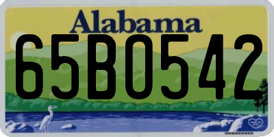 AL license plate 65BO542