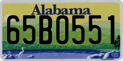 AL license plate 65BO551
