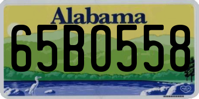 AL license plate 65BO558
