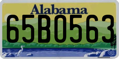 AL license plate 65BO563