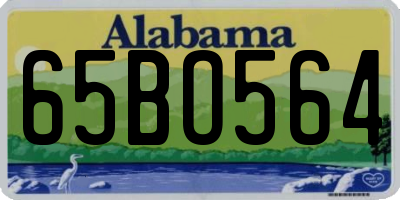 AL license plate 65BO564