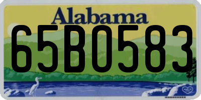 AL license plate 65BO583