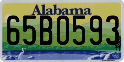 AL license plate 65BO593