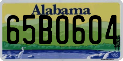 AL license plate 65BO604