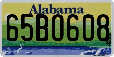 AL license plate 65BO608