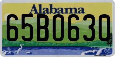 AL license plate 65BO630