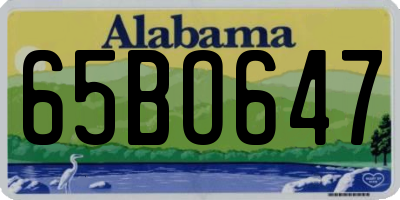 AL license plate 65BO647